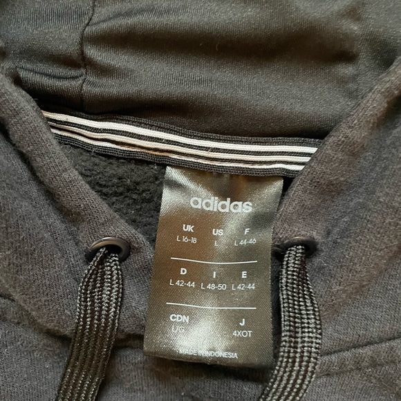 Black/white Girls Adidas Hoodie - Picture 2 of 2